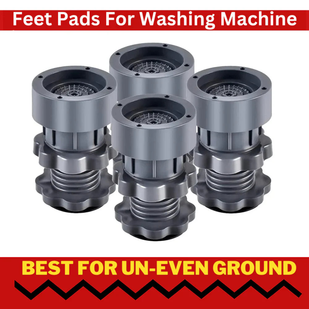 Washing Machine Vibration Pads, Floor Trays, Refrigerator Stand (4 Pcs Set)