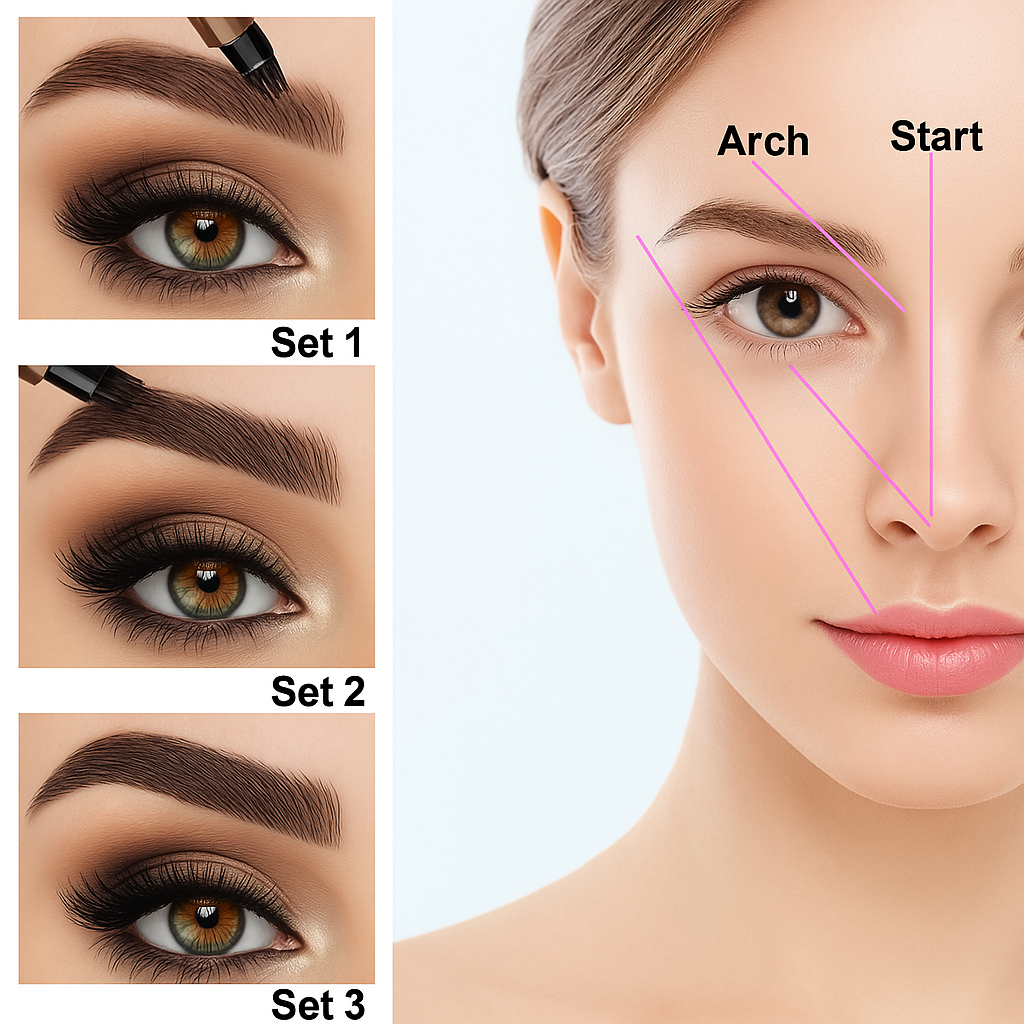 Waterproof 4 Points Long Lasting Eyebrow Pen