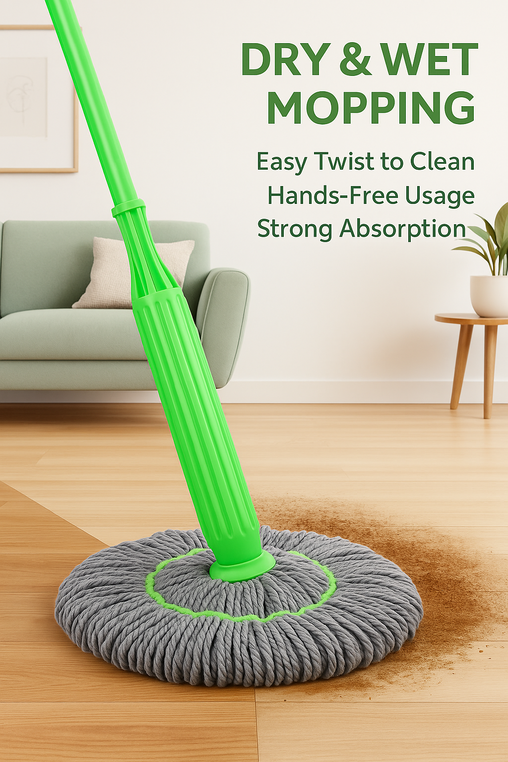 Self-twisting Water Rotating Mop